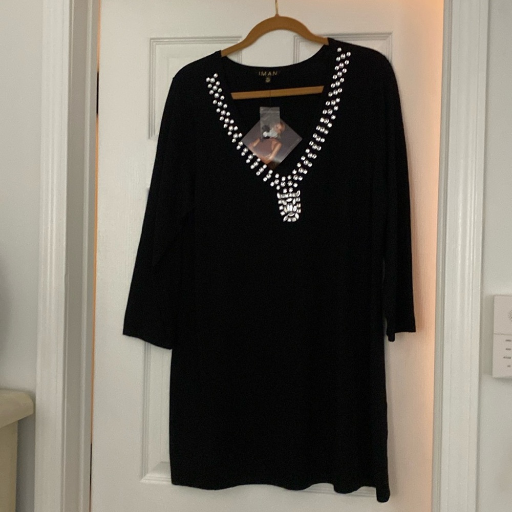 Black beaded ladies top